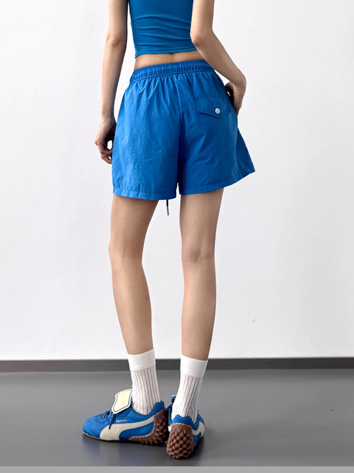 High Waisted Drawstring Shorts