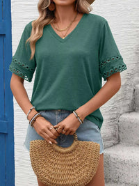 V-Neck Hollow-Out Sleeve T-Shirt 100100632201866 28 Affordable Fashion Under $100 Jerry's Apparel 