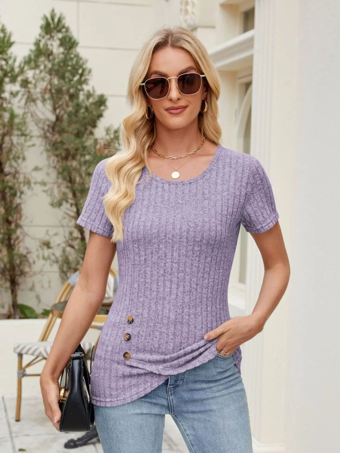 Round Neck Short Sleeve T-Shirt