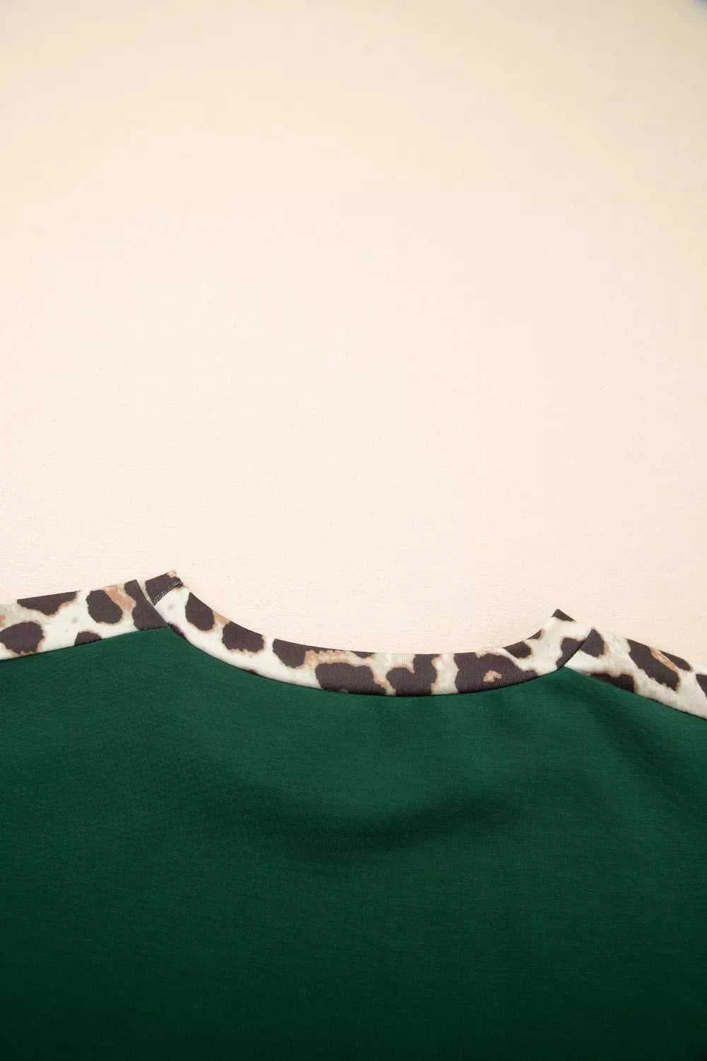 Leopard Trim Short Sleeve Relaxed Fit T-Shirt 100100328021512 27 Affordable Fashion Under $100 Jerry's Apparel 