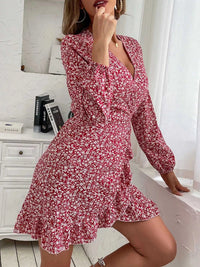 Floral Print Wrap Mini Dress 100100957505709 39 Gifts for Her Jerry's Apparel 