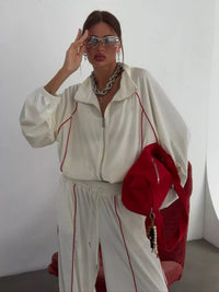 Zip Up Long Sleeve Top and Pants Set 100100041239879 73 Affordable Fashion Under $100 Jerry's Apparel 