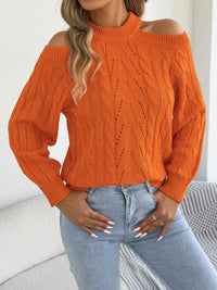 Cold Shoulder Cable Knit Sweater 101002208238460 36 Affordable Fashion Under $100 Jerry's Apparel 