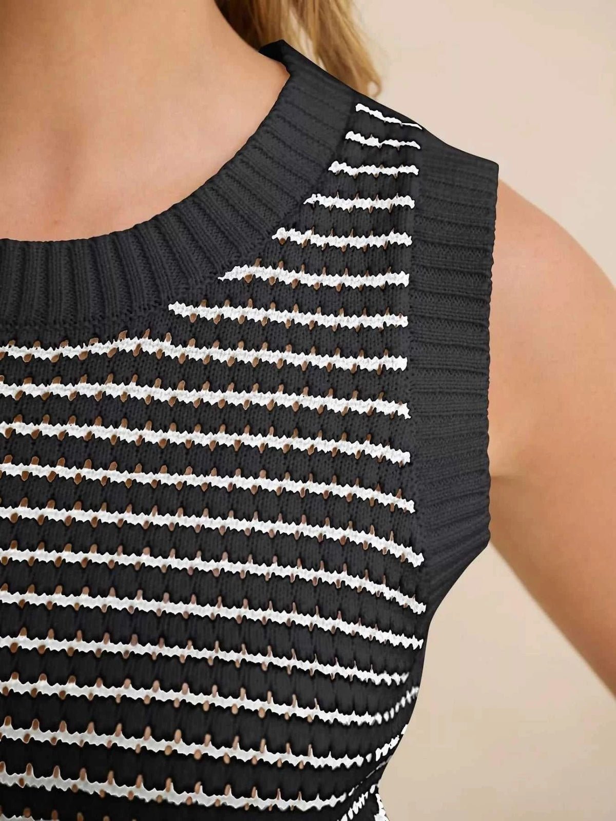 Striped Knit Sweater Vest 100100265130873 35 Affordable Fashion Under $100 Jerry's Apparel 