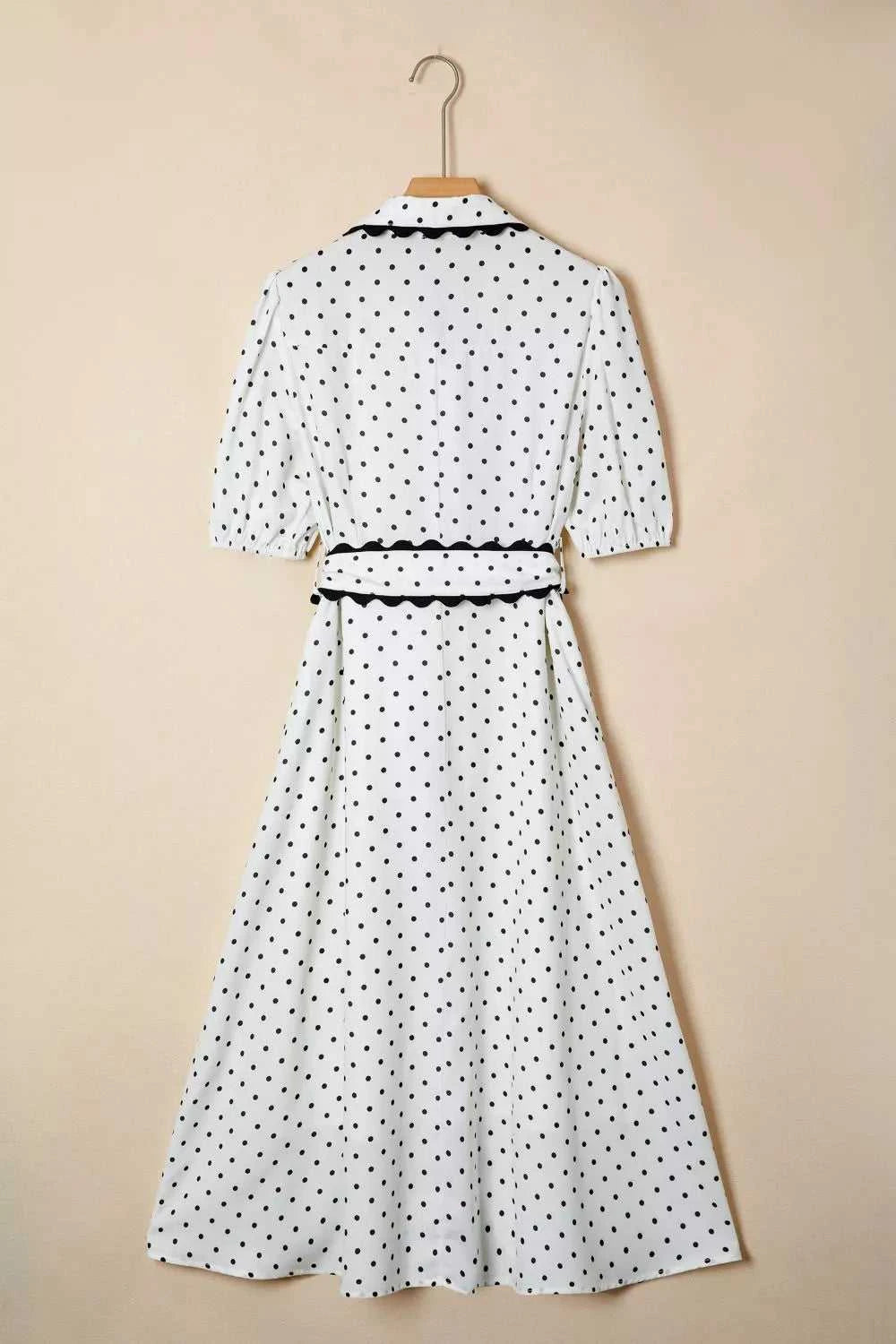 Polka Dot Half Sleeve Midi Dress 100100716011023 79 Affordable Fashion Under $100 Jerry's Apparel 