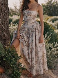 Floral Spaghetti Straps Midi Dress 101001005550846 56 Affordable Fashion Under $100 Jerry's Apparel 