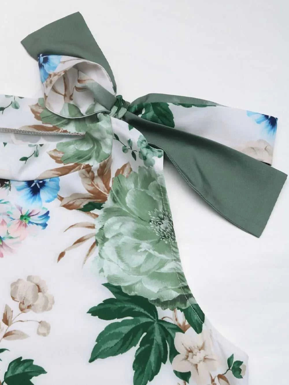 Tied Flower Printed Mock Neck Top 100100608201532 28 Affordable Fashion Under $100 Jerry's Apparel 