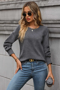 Perfee Round Neck Long Sleeve Sweatshirt 100101329381693 31 Affordable Fashion Under $100 Jerry's Apparel 