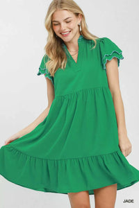 Umgee Scallop Flutter Sleeve Tiered Mini Dress 100100837491408 62 Affordable Fashion Under $100 Jerry's Apparel 
