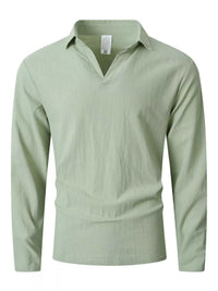 Men's Full Size Casual Long Sleeve Linen-Blend Shirt Plus Size 104001607793741 29 Affordable Fashion Under $100 Jerry's Apparel 