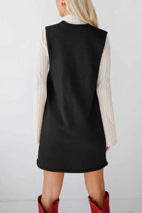 Lovelet Pocketed V-Neck Mini Sweater Overall Dress 100100283761487 35 Affordable Fashion Under $100 Jerry's Apparel 