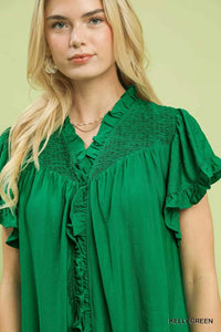 Umgee Smocked Ruffle Babydoll Mini Dress 100100563311512 55 Affordable Fashion Under $100 Jerry's Apparel 