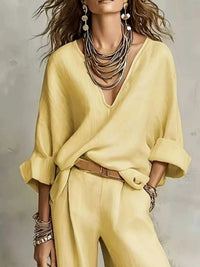 Full Size Loose Fit Top and Wide-Leg Pants Set Plus Size 101001741702129 50 Affordable Fashion Under $100 Jerry's Apparel 