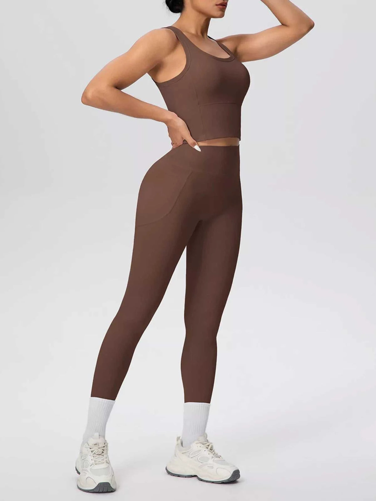 Scoop Neck Tank and High-Waisted Leggings Active Set 101006388543899 85 Affordable Fashion Under $100 Jerry's Apparel 