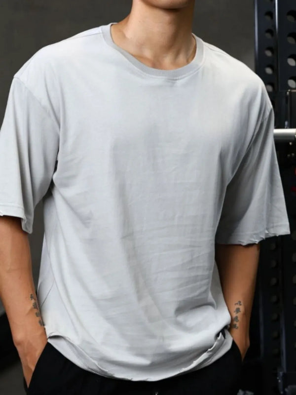 Men's Plus Size Round Neck Half Sleeve T-Shirt