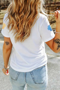 Sequin Shell Graphic Summer Loose T Shirt 100100333002381 36 Affordable Fashion Under $100 Jerry's Apparel 