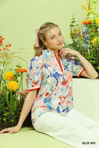 Umgee Jacquard Bloomscape Print Top 100100050321038 49 Affordable Fashion Under $100 Jerry's Apparel 