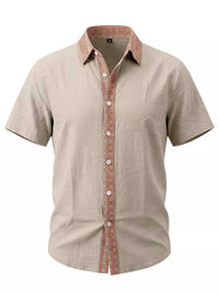 Men's Full Size Casual Short Sleeve Linen Shirt Plus Size 104001576183834 29 Affordable Fashion Under $100 Jerry's Apparel 