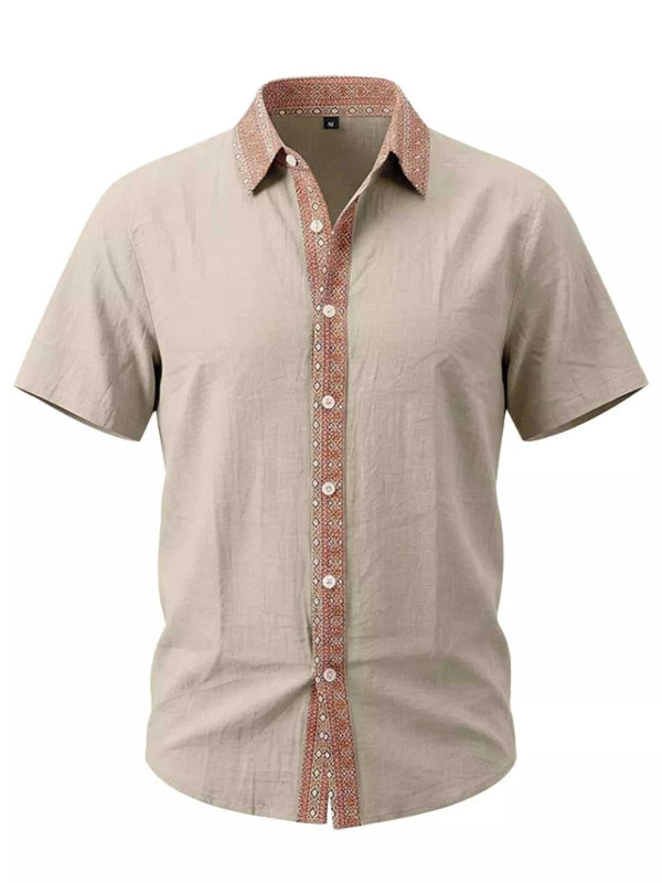 Men's Full Size Casual Short Sleeve Linen Shirt Plus Size 104001576183834 29 Affordable Fashion Under $100 Jerry's Apparel 