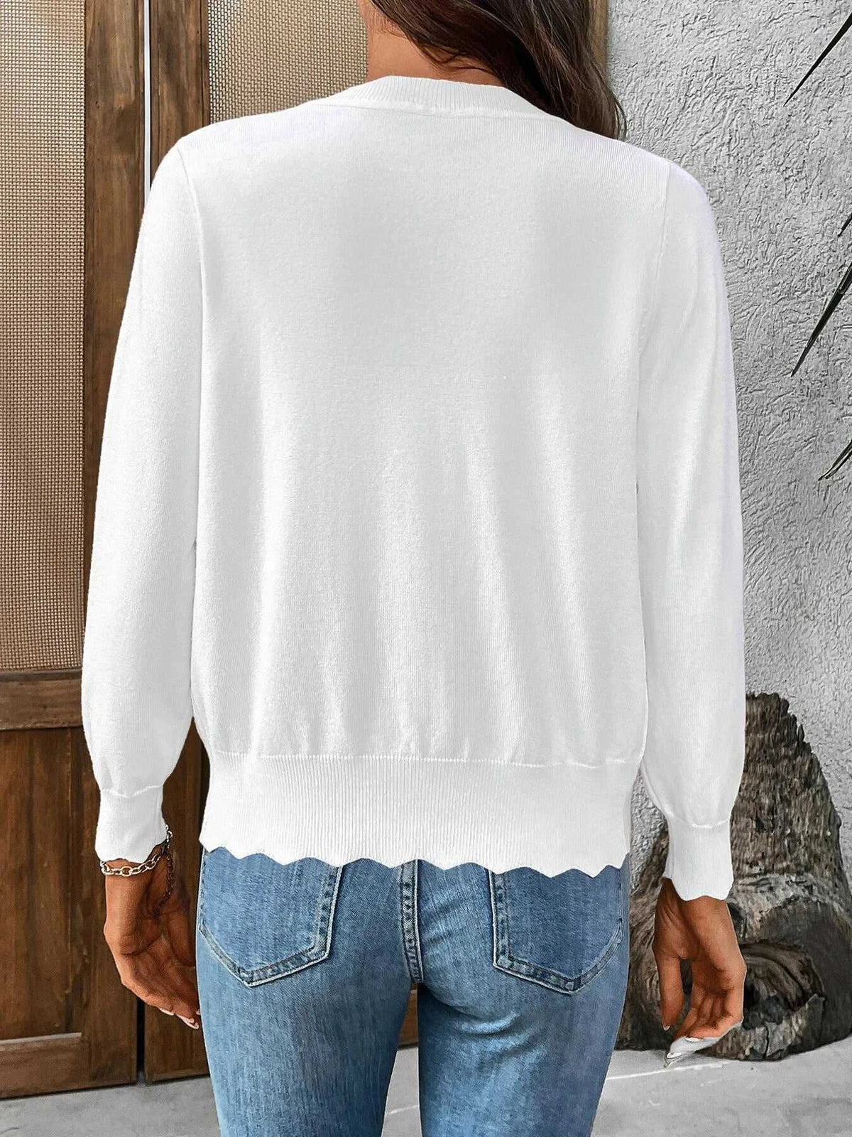 Ribbed Edge Button-Up Knit Cardigan 100100482577968 37 Affordable Fashion Under $100 Jerry's Apparel 