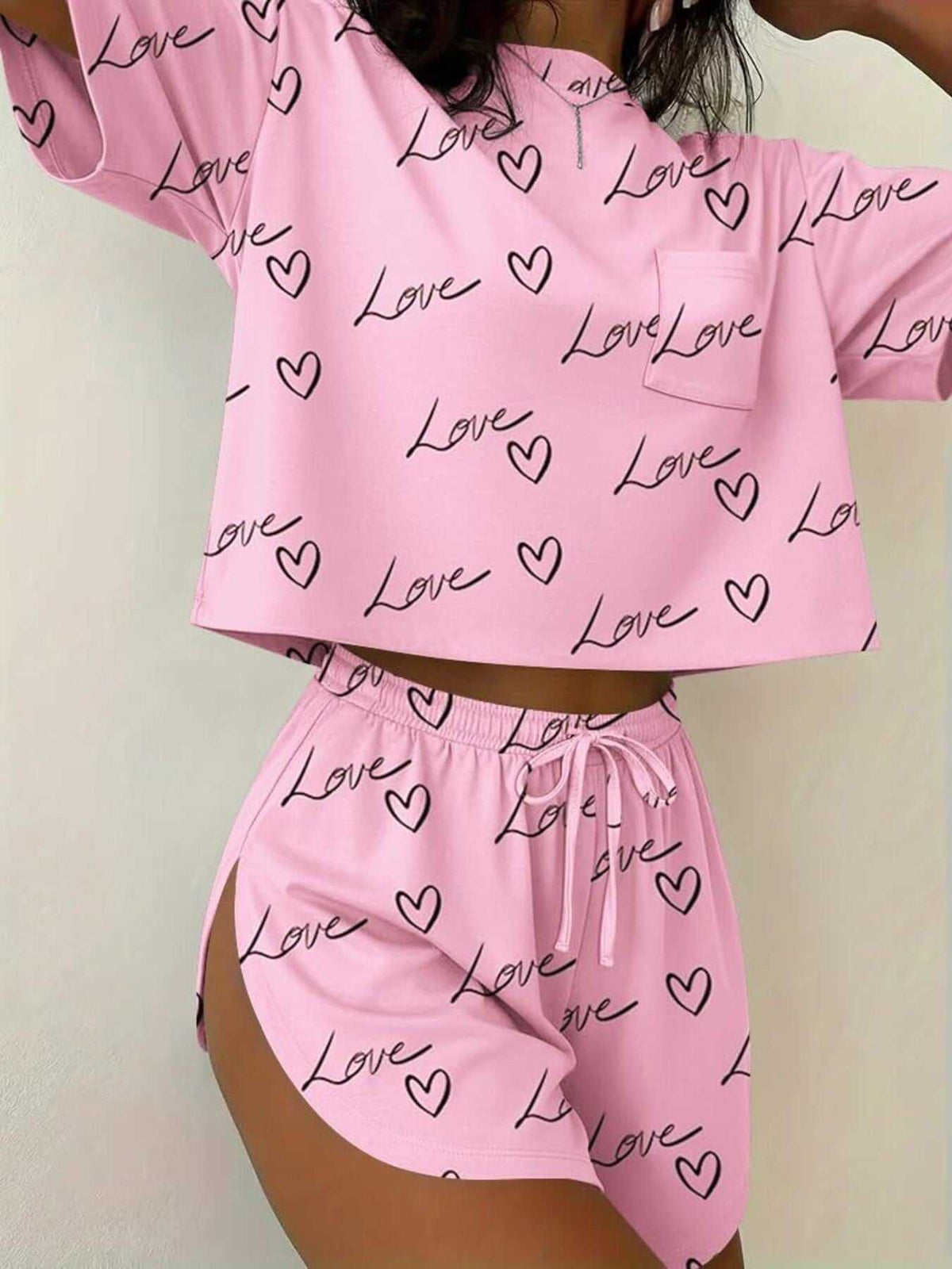 Printed Round Neck Tee and Shorts Set 100100695671655 31 Affordable Fashion Under $100 Jerry's Apparel 