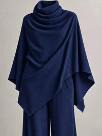 Full Size Turtleneck Poncho and Wide-Leg Pants Set Plus Size 101002605950123 65 Gifts for Her Jerry's Apparel 