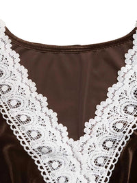 Velvet A-Line Dress with Lace Trim 100100822255548 50 Affordable Fashion Under $100 Jerry's Apparel 