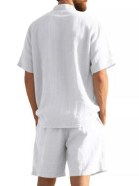 Men's Full Size Casual Short Sleeve Shirt and Shorts Set Plus Size 100400356286566 44 Affordable Fashion Under $100 Jerry's Apparel 