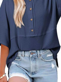 Button Detail Texture Knit T-Shirt 100100489140397 26 Affordable Fashion Under $100 Jerry's Apparel 