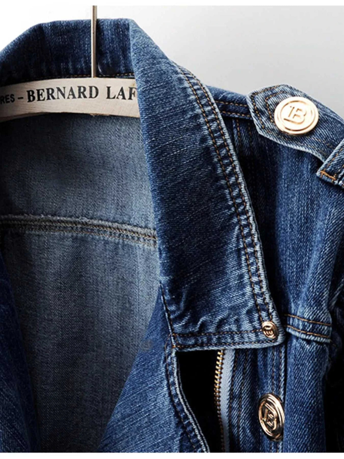 Asymmetrical Zip Denim Jacket 100100285490712 147 Women's Fall Clothing Jerry's Apparel 