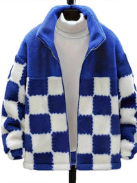 Checkered Fleece Oversized Zip Up Jacket 100100289964884 52 Affordable Fashion Under $100 Jerry's Apparel 