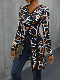 Perfee Geometric Surplice Long Sleeve T-Shirt 100100593551505 37 Affordable Fashion Under $100 Jerry's Apparel 