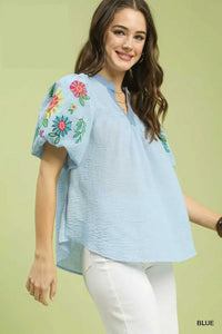 Umgee Embroidered Puff Sleeve Top 100100345841904 55 Affordable Fashion Under $100 Jerry's Apparel 
