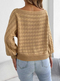Cable Knit Boat Neck Sweater 101002602212115 36 Affordable Fashion Under $100 Jerry's Apparel 