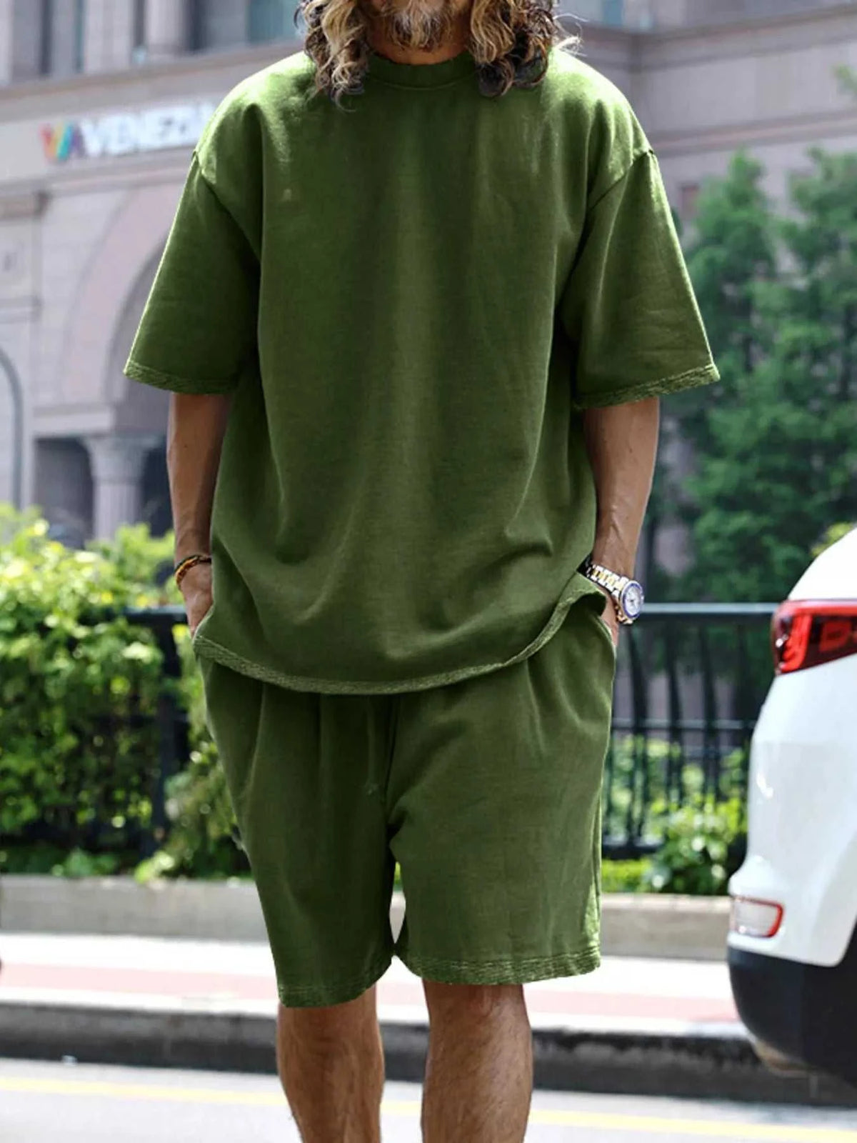 Men's Full Size Relaxed Fit T-Shirt & Shorts Set Plus Size 100400599676410 39 Affordable Fashion Under $100 Jerry's Apparel 