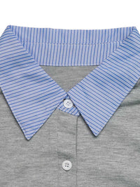 Striped Collar Long Sleeve Fake Two Piece Sweatshirt 100100225082825 39 Affordable Fashion Under $100 Jerry's Apparel 