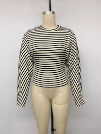 Striped Batwing Sleeve Crew Neck T-Shirt 101001135903926 41 Affordable Fashion Under $100 Jerry's Apparel 