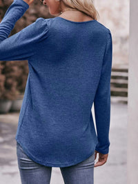 Pleated Square Neck Long Sleeve T-Shirt 100100387874963 31 Affordable Fashion Under $100 Jerry's Apparel 