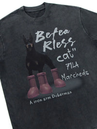 Men's Dog Short Sleeve Oversized T-Shirt