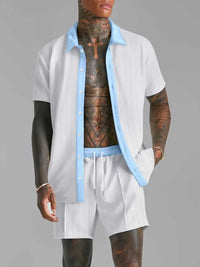 Men's Full Size Collared Neck Short Sleeve Top and Shorts Set Plus Size 100400325473808 40 Affordable Fashion Under $100 Jerry's Apparel 