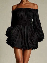 Off-Shoulder Pleated Mini Dress 101001846578745 57 Affordable Fashion Under $100 Jerry's Apparel 