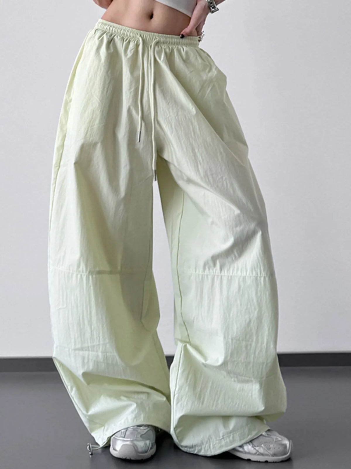 Oversized Wide Leg Drawstring Pants