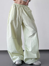 Oversized Wide Leg Drawstring Pants