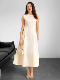 Sleeveless A-Line Midi Dress with Pockets 100100024006644 37 Affordable Fashion Under $100 Jerry's Apparel 