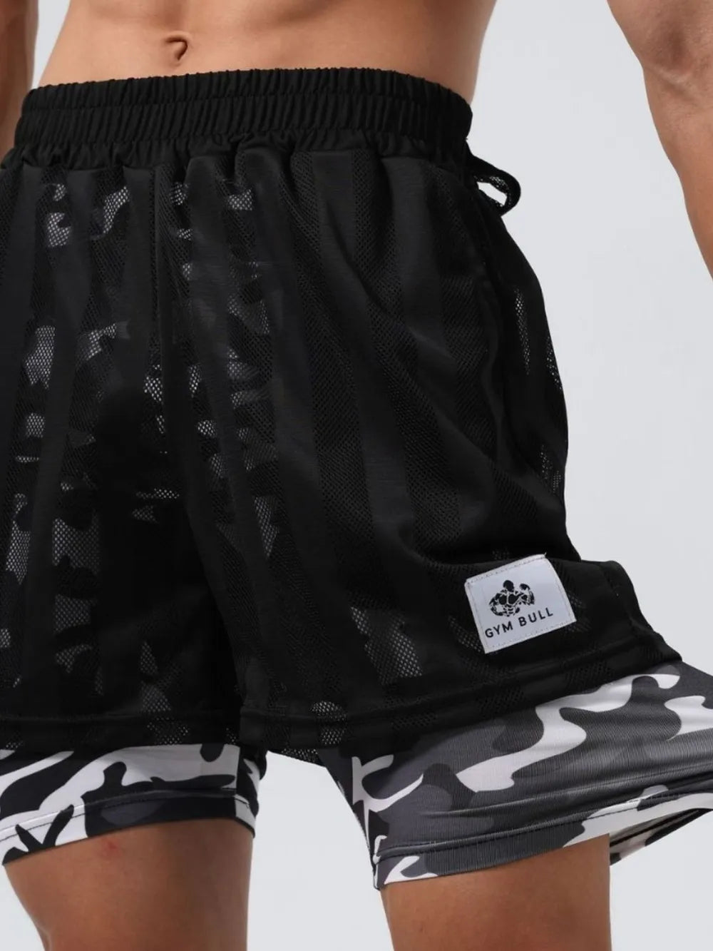 Men's Plus Size Elastic Waist Shorts