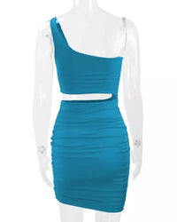 One-Shoulder Cutout Ruched Bodycon Mini Dress 101001098960768 27 Gifts for Her Jerry's Apparel 