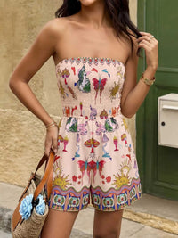 Butterfly Print Smocked Tube Romper 100100729003377 29 Affordable Fashion Under $100 Jerry's Apparel 