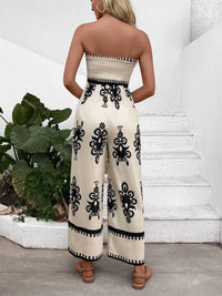 Smocked Printed Wide Leg Jumpsuit 100100237311623 40 Affordable Fashion Under $100 Jerry's Apparel 