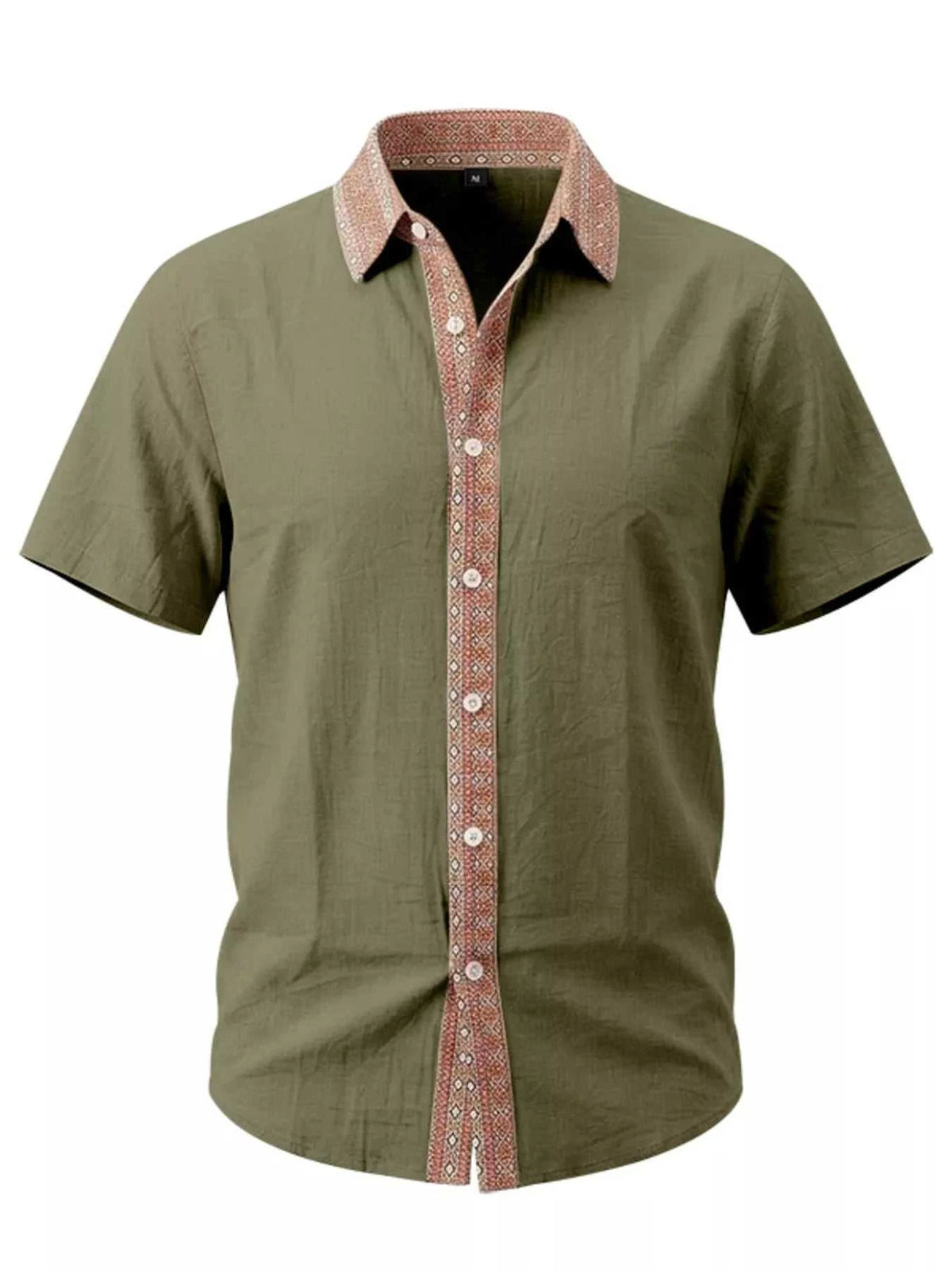 Men's Full Size Casual Short Sleeve Linen Shirt Plus Size 104001576183834 29 Affordable Fashion Under $100 Jerry's Apparel 