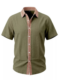 Men's Full Size Casual Short Sleeve Linen Shirt Plus Size 104001576183834 29 Affordable Fashion Under $100 Jerry's Apparel 